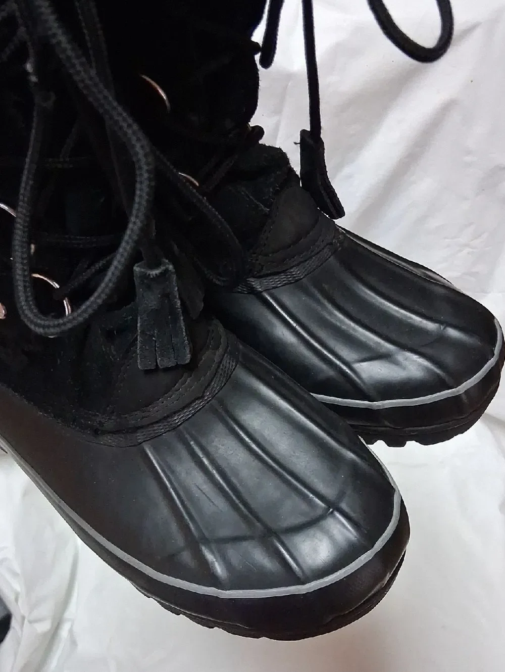 Khombu Black Faux Fur Winter Boots - Women's Cold-Weather Boot Sz 8